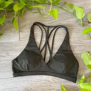 Lululemon Raise the Barre Bra Dark Olive Size 6